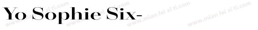 Yo Sophie Six字体转换